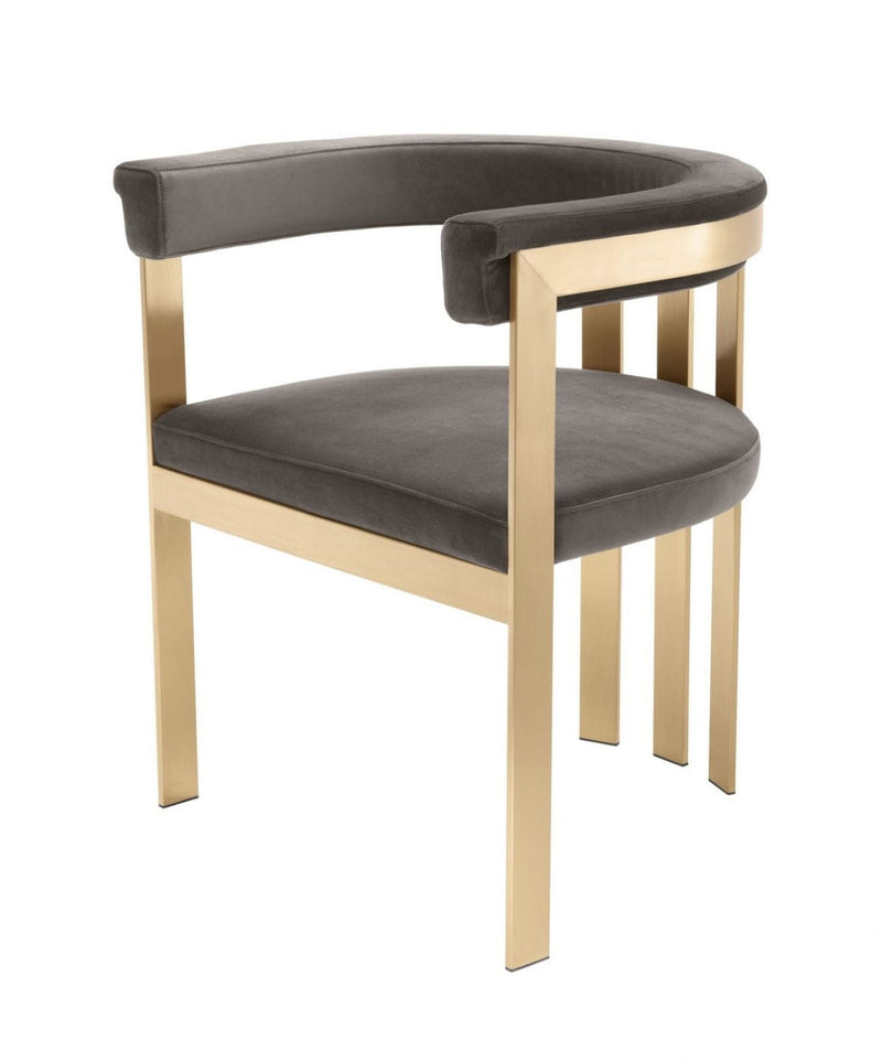 Laiken Glam Grey Velvet Accent Chair