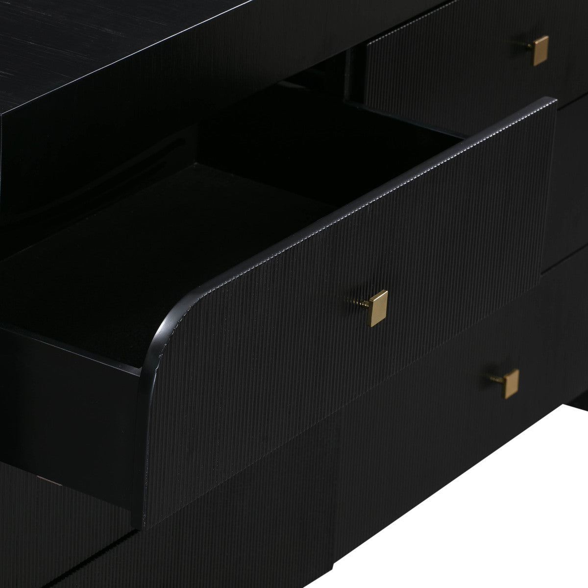 Lamisa Black Six Drawer Dresser - Luxury Living Collection