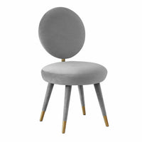Adora Light Grey Velvet Dining Chair - Luxury Living Collection