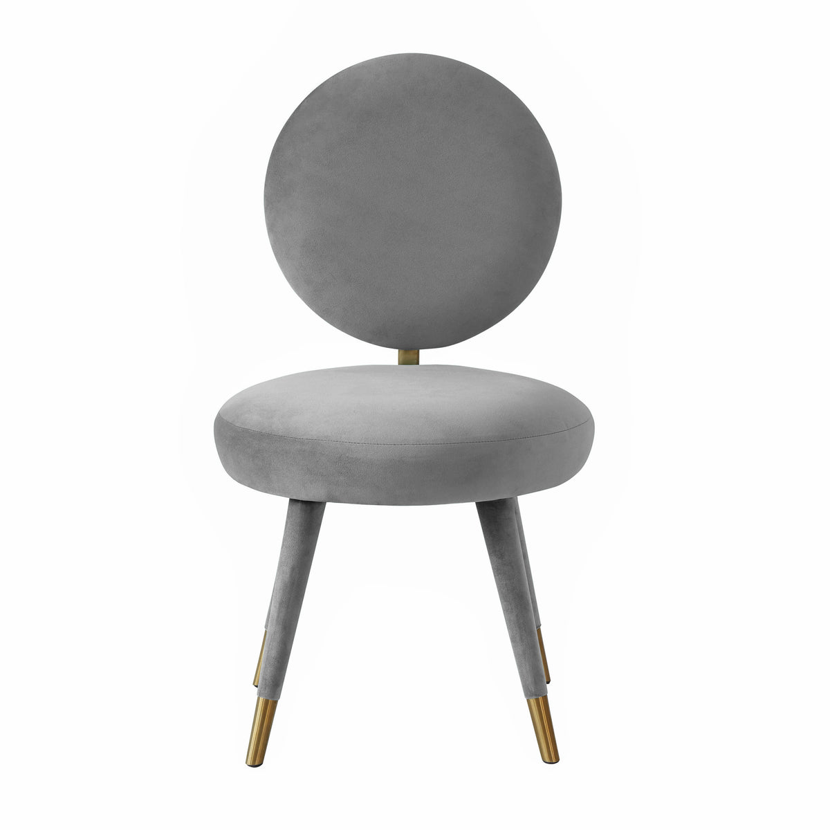 Adora Light Grey Velvet Dining Chair - Luxury Living Collection
