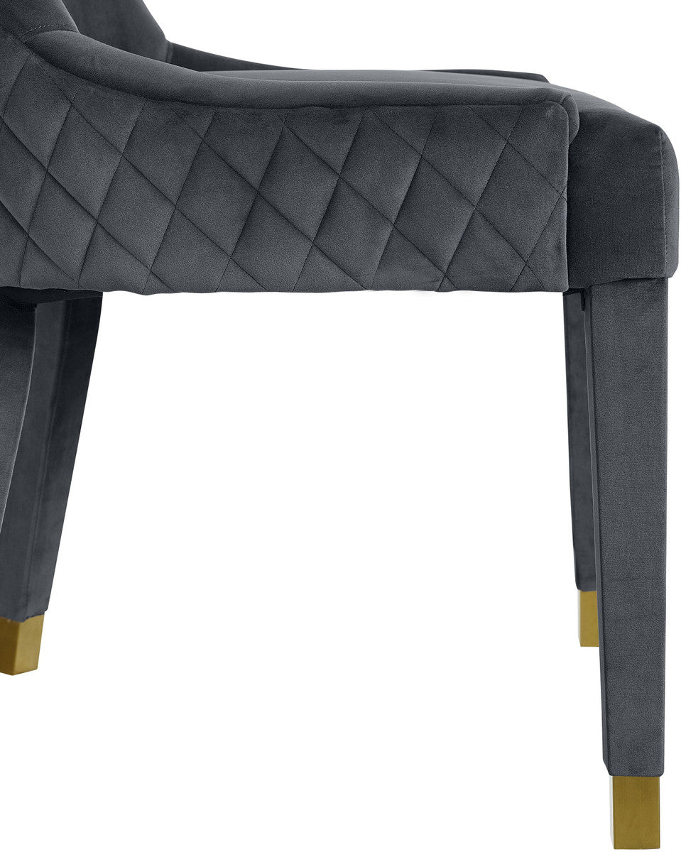 Liora Grey Velvet Dining Chairs (Set of 2) - Luxury Living Collection