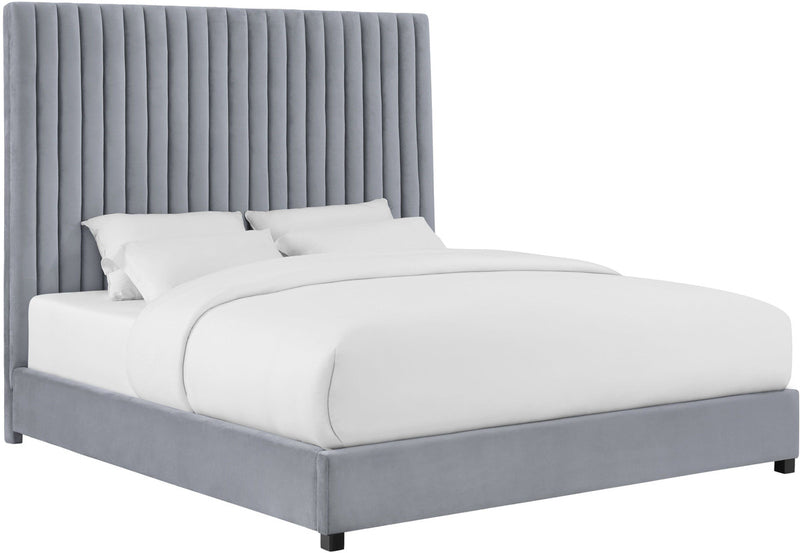 Leili Grey Velvet Bed - Luxury Living Collection