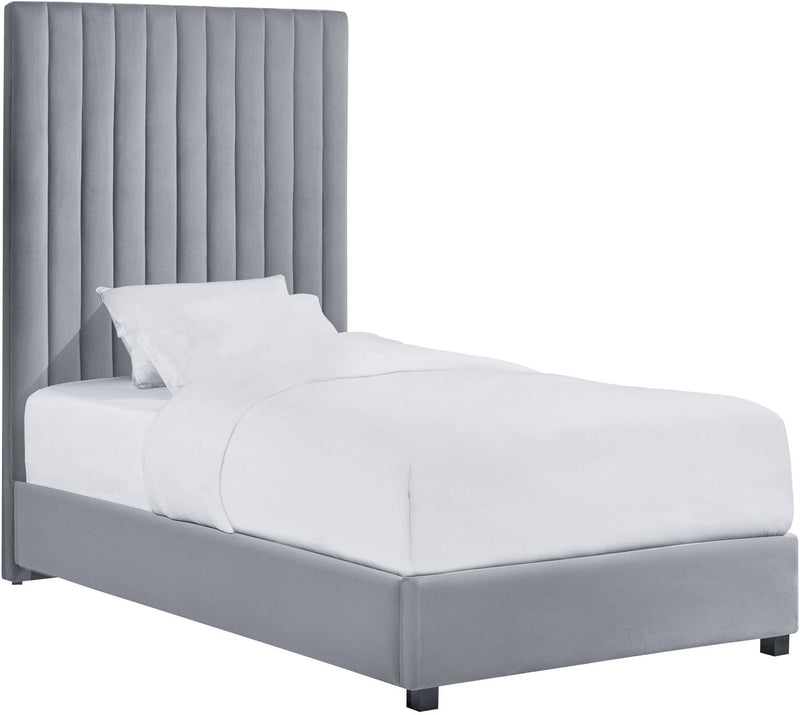 Leili Grey Velvet Bed - Luxury Living Collection