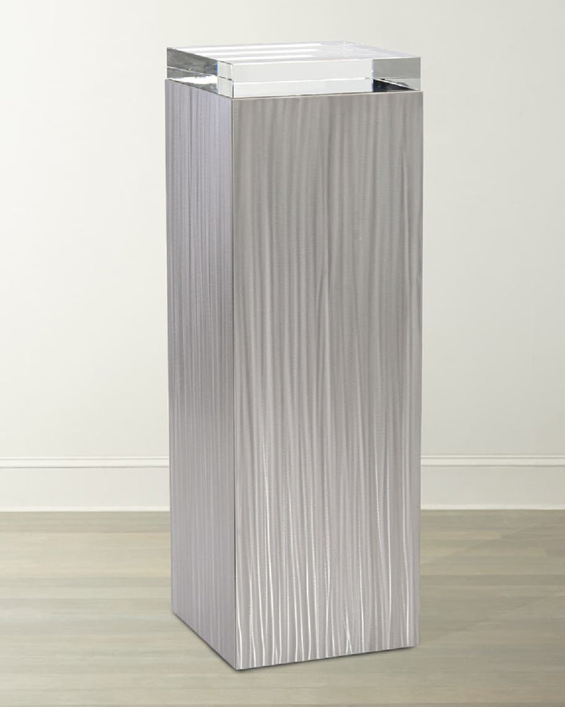 Lyanna Brushed Stainless Steel Pedestals - Luxury Living Collection