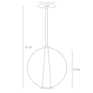 Kamora Polished Nickel Adjustable Pendant
