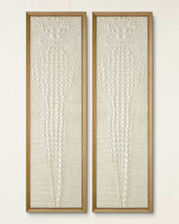 Avigail Faux Crocodile Wall Panels (Set of Two) - Luxury Living Collection