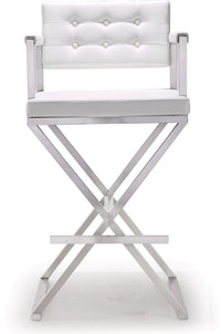 Lila White Steel Barstool - Luxury Living Collection