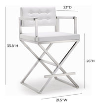 Lila White Steel Counter Stool - Luxury Living Collection