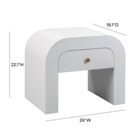 Lamisa White Nightstand - Luxury Living Collection