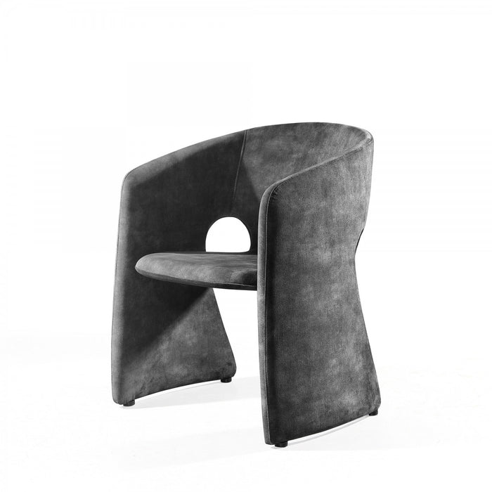Liya Dark Grey Velvet Dining Chair