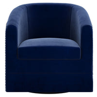 Lucy Blue Velvet Swivel Accent Chair