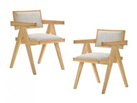 Hermina Natural & Beige Dining Chair (Set of 2)