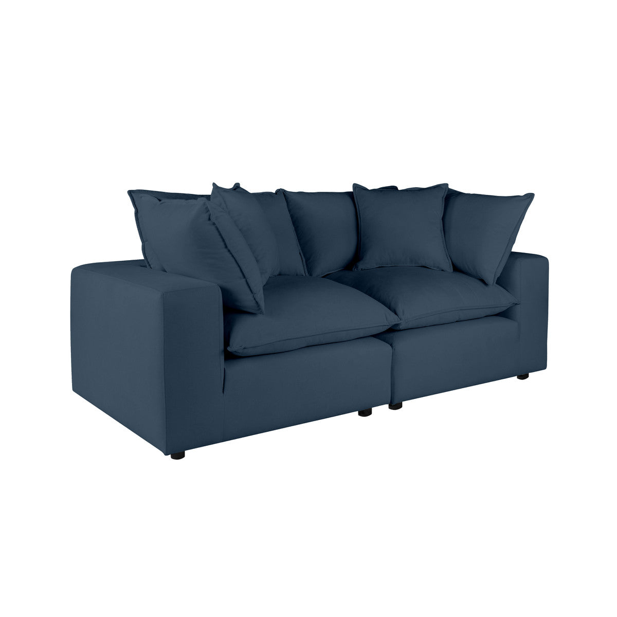 Carlie Navy Modular Loveseat - Luxury Living Collection