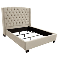 Hamptons Tan Velvet Bed - Luxury Living Collection