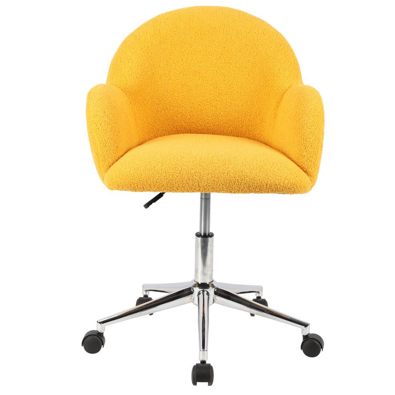 Alisha Mustard Boucle Office Chair
