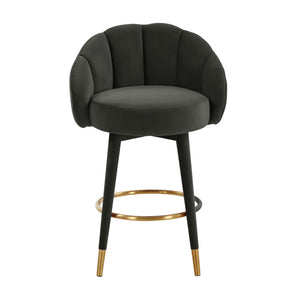Morant Black Swivel Counter Stool - Luxury Living Collection