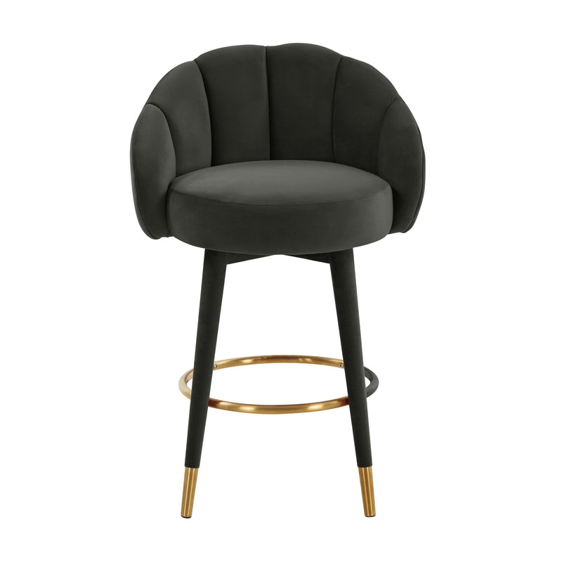 Morant Black Swivel Counter Stool - Luxury Living Collection