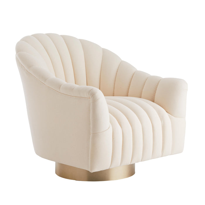 Aleia Champagne Muslin Swivel Chair
