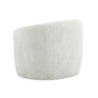 Machla White Faux Shearling Armchair - Luxury Living Collection