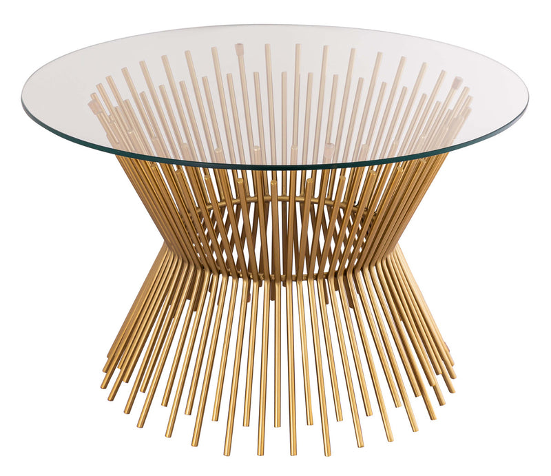 Mehzin Gold Glass Coffee Table - Luxury Living Collection