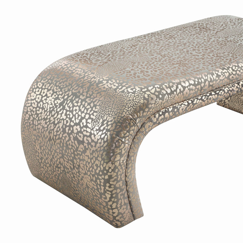 Meshia Gilded Leopard Bench - Luxury Living Collection
