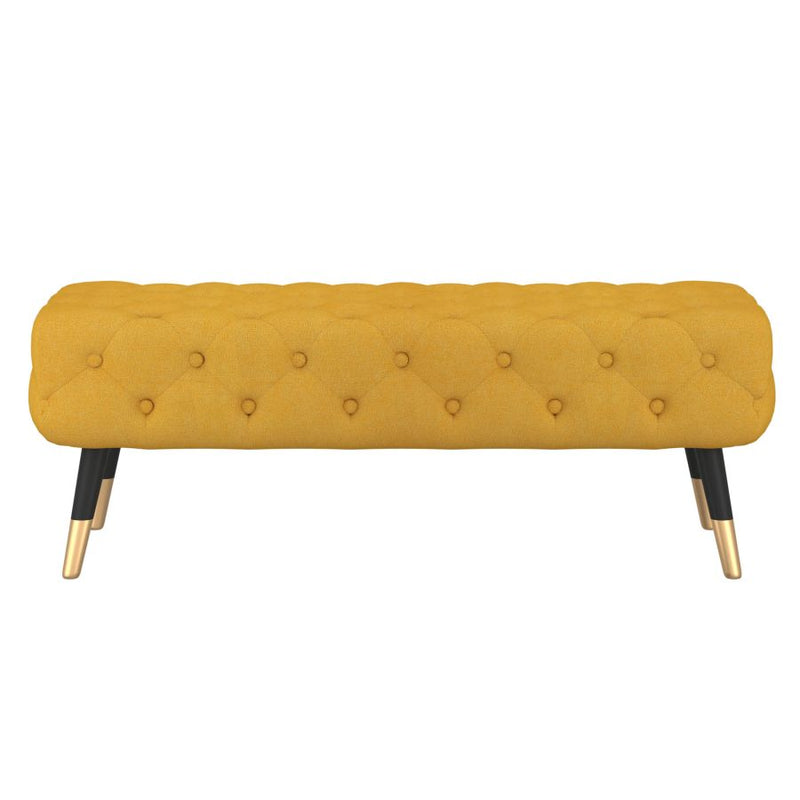 Siena Mustard Fabric Bench