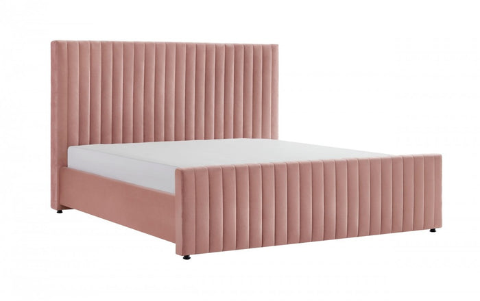 Romney Modern Mauve Velvet Bed