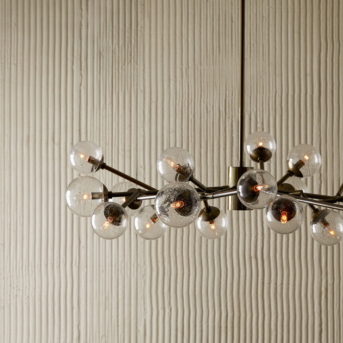 Raylee 58" Vintage Brass 18 Light Chandelier