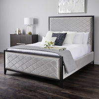 Maidson Grey Velvet Bed
