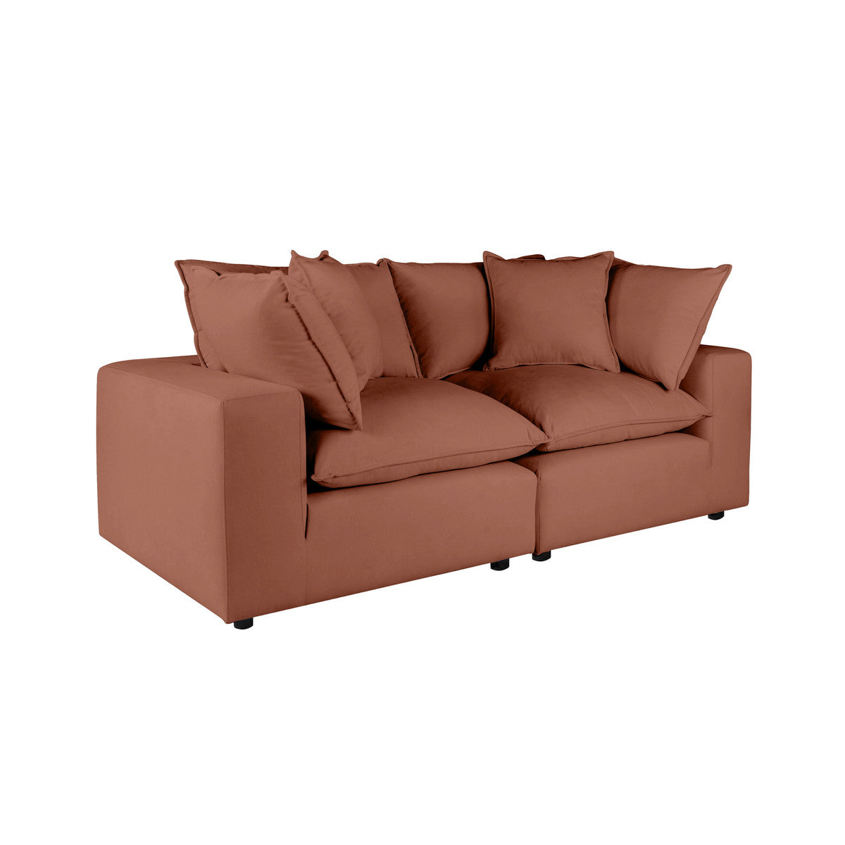 Carlie Rust Modular Loveseat - Luxury Living Collection