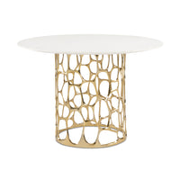 Drea Gold Marble Top Dining Table