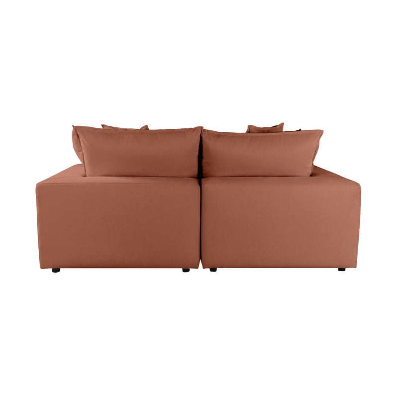 Carlie Rust Modular Loveseat - Luxury Living Collection