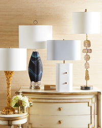 Imani Navy Blue Northern Lights Table Lamp - Luxury Living Collection