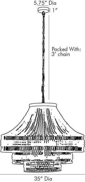 Peoria Natural Wood Chandelier