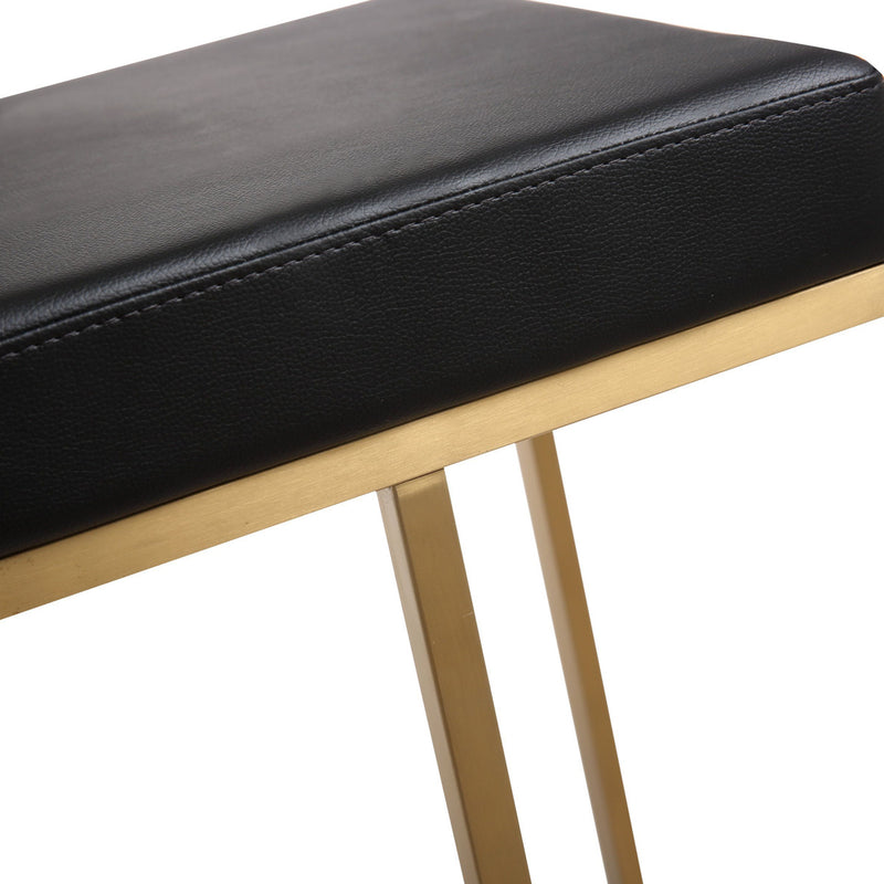 Nava Black Gold Steel Barstools (Set of 2) - Luxury Living Collection