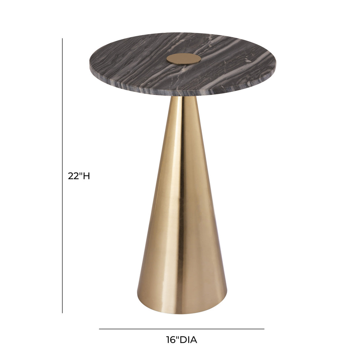 Nira Grey Marble Side Table - Luxury Living Collection