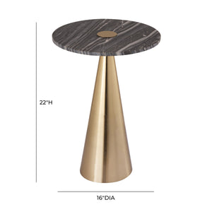 Nira Grey Marble Side Table - Luxury Living Collection