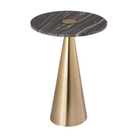 Nira Grey Marble Side Table - Luxury Living Collection