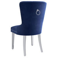 Bellamy Navy Velvet Side Chairs (Set of 2)