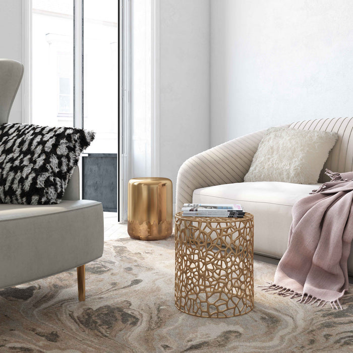 Nahal Gold Side Table - Luxury Living Collection