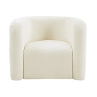 Manee Cream Velvet Lounge Chair - Luxury Living Collection