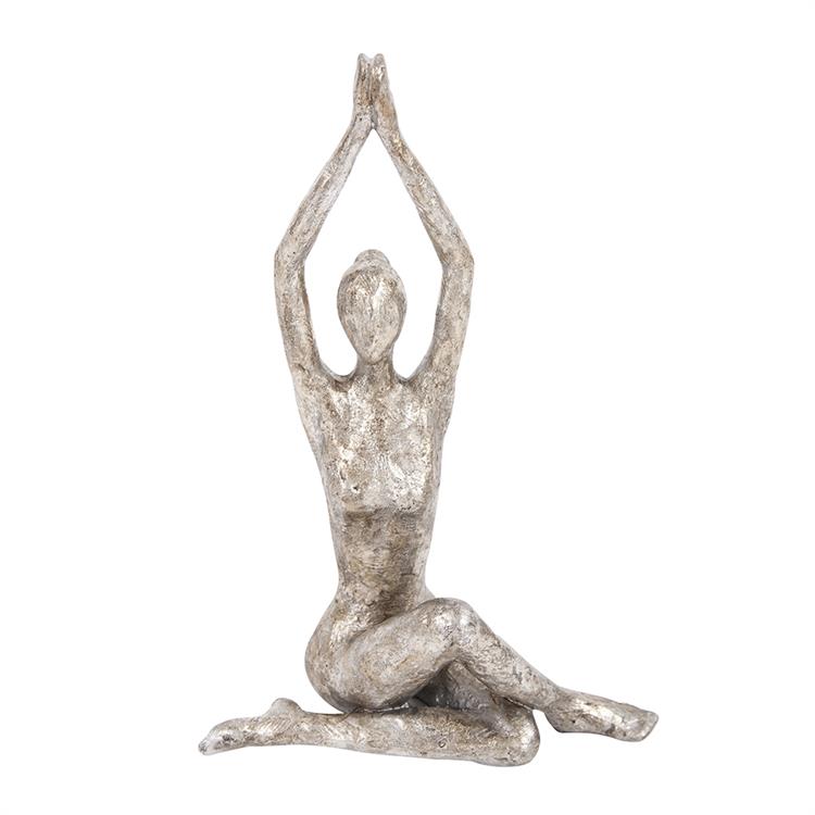 Namaste Twist Yoga Pose Statue