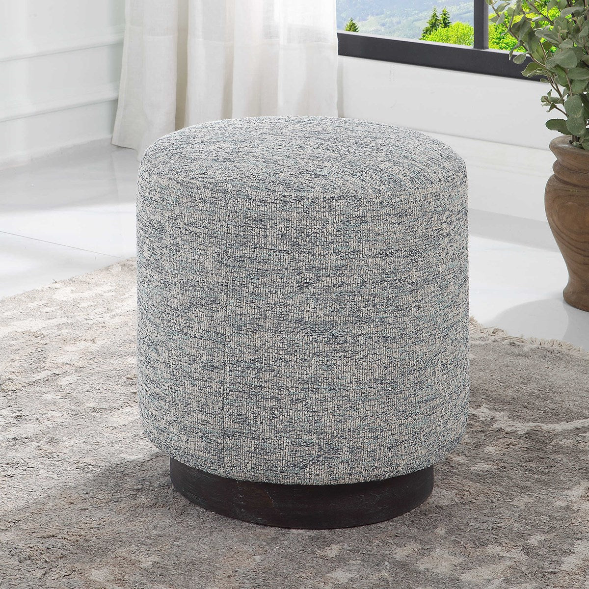 Messeta Tweed Ottoman