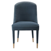 Alexa Blue Velvet Chair (Set of 2)