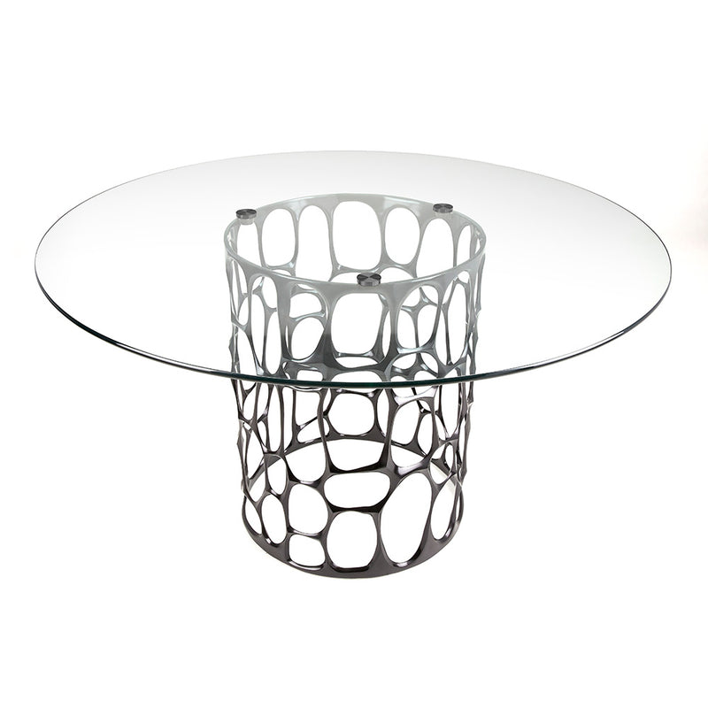 Drea Round Black Base Dining Table