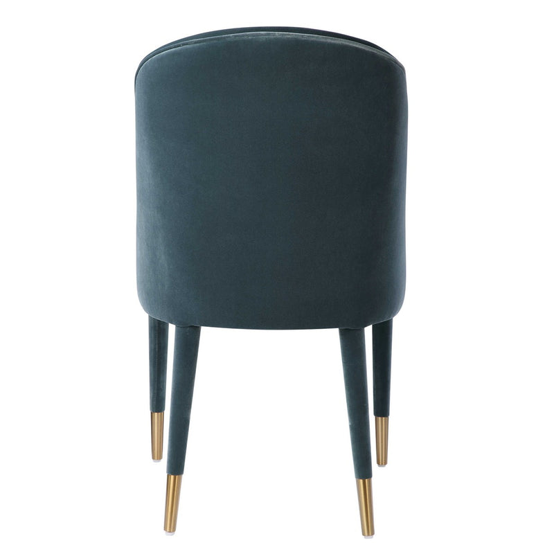 Alexa Blue Velvet Chair (Set of 2)