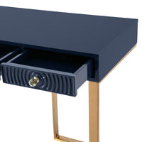Oscar Blue Lacquer Desk - Luxury Living Collection