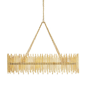 Hensley Oval Gold Leaf Chandelier