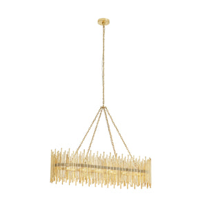 Hensley Oval Gold Leaf Chandelier