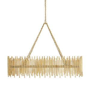 Hensley Oval Gold Leaf Chandelier